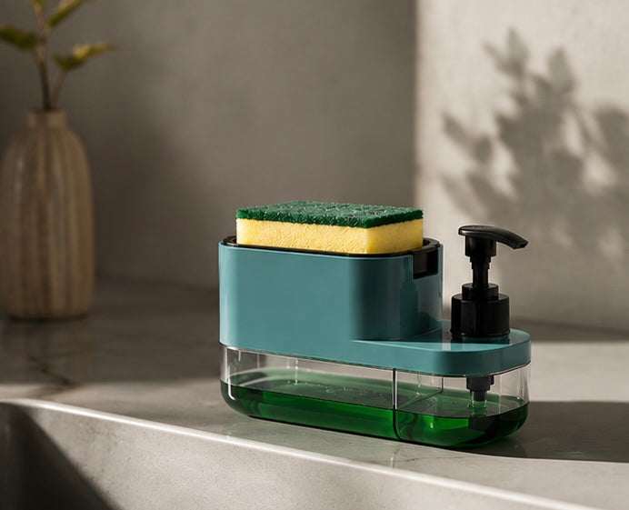 Soap Dispenser with Sponge Holder – Liquid Soap Pump for Kitchen Sink handwash Dispenser Bottle soap