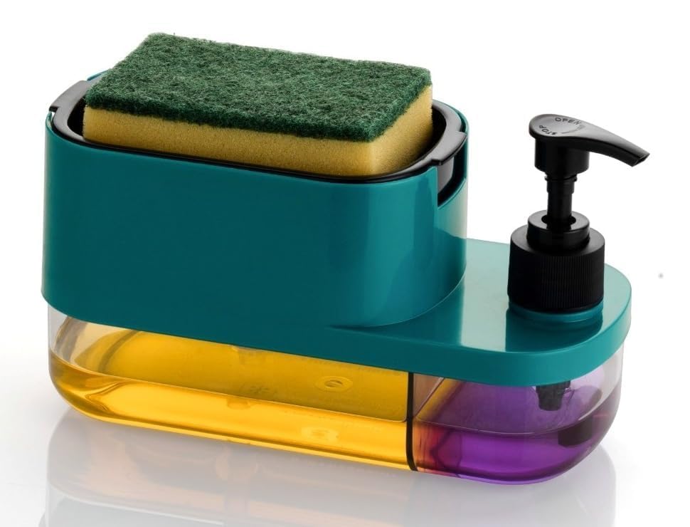Soap Dispenser with Sponge Holder – Liquid Soap Pump for Kitchen Sink handwash Dispenser Bottle soap